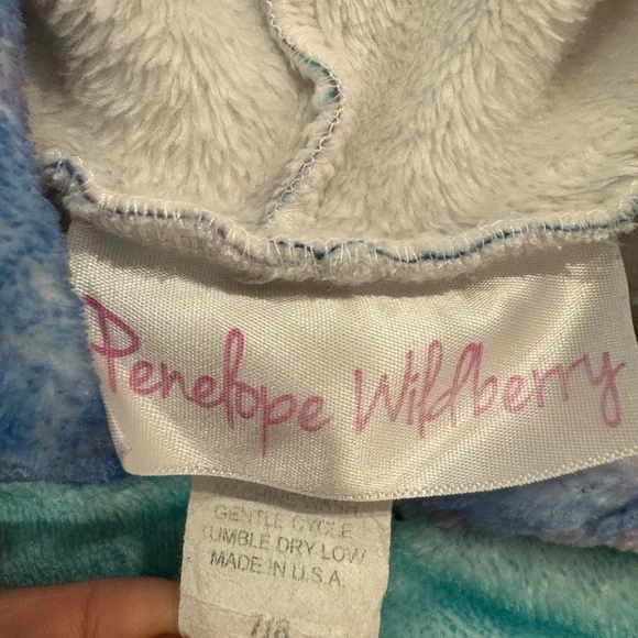 Girls Penelope Wildberry Preppy VSCO fleece onesie pajama - Picture 3 of 5